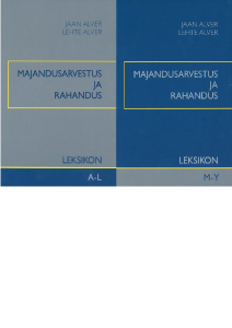 Majandusarvestuse ja rahanduse leksikon (1. ja 2. osa)